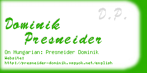 dominik presneider business card